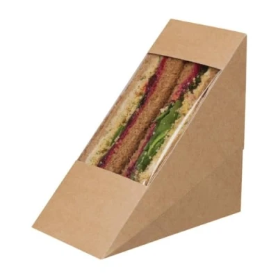 Image of Zest Kraft Paperboard Sandwich Wedge (Pack 500)