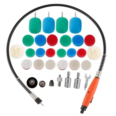 Image of Mini Buffing Polishing Pads, 30Pcs Detail Polisher Pads Use On Rotary Tools,Cordless Electric Drill, Tool for Tight Area Detailing Waxing and Sealing Glaze SP DP030USA