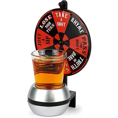 Image of Wheel of Shots The Party Adult Drinking Game Pour a Shot, Spin Wheel, Take Your Chances Gift for Home, Kickbacks, Parties, Tailgates, Celebrations, Birthday