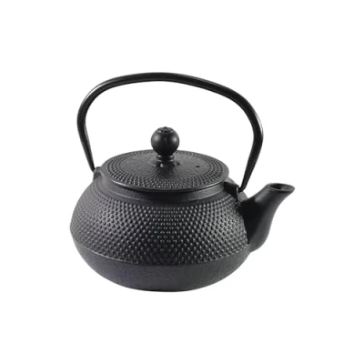 Image of Buckingham Tetsubin Japanese Style Cast Iron Tea Pot 0.8 Litre, hob Nail Design, Black, 800 ml