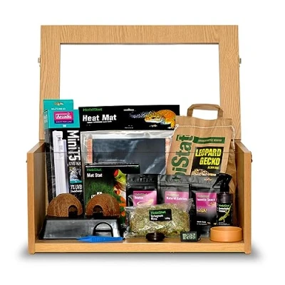 Image of Habistat Leopard Gecko Starter Kit in Oak (Tall)