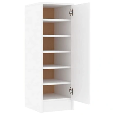 Image of vidaXL Shoe Cabinet Household Supplies Wardrobe Organiser Storage Shelf Rack Footwear Stand Cupboard Chipboard White