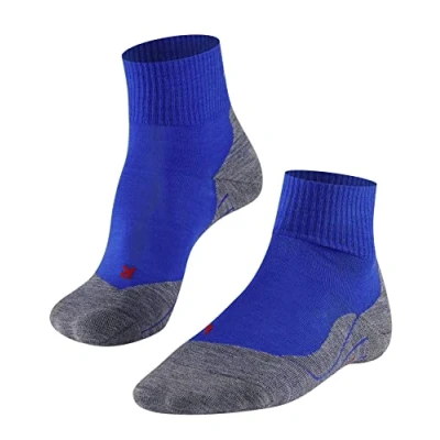 Image of FALKE Men&#039;s TK5 Wander Short M SSO Wool Thin Anti Blister 1 Pair Hiking Socks, Blue (Yve 6714), 5.5 7.5