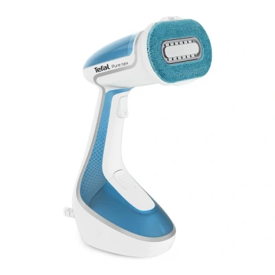 Image of Tefal Pure Tex Handheld Clothes Steamer, 1700 W, 200ML, Blue &amp; White, DT9530