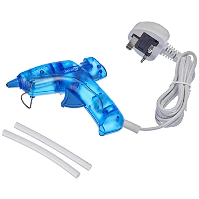 Image of Stick it Glue Gun, Cool Melt, UK Plug, Blue, Single Tool, Heat Gun for Card Making and Scrapbook Accessories, Crafting with Perfect Hobbies School Supplies