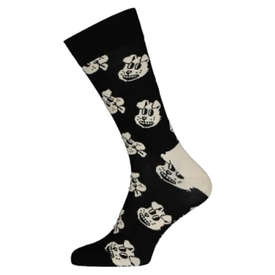 Image of Happy Socks Dogs on Them Cotton Novelty Dog Gift (6 11, Black)