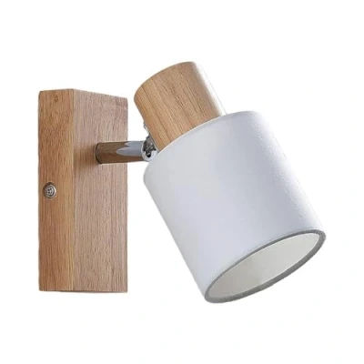 Image of Ceiling Light &#039;Wanessa&#039; dimmable (Modern) in Brown Made of Wood for e.g. Living Room &amp; Dining (1 Source, E14) from Lindby floodlight, Spotlight
