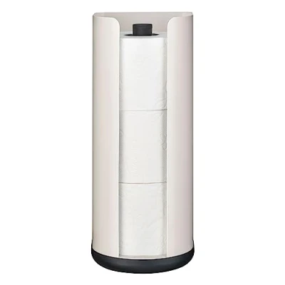 Image of Wesco Loft 322 106 87 Paper Roll Holder Made of Powder Coated Sheet Steel Metal and Plastic in Matt Sand Colour Dimensions: 13.5 cm x 13 32