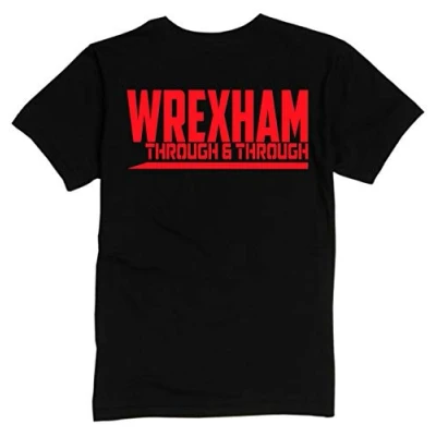 Image of Wrexham Through &amp; Premium Mens Tee Shirt Large Black