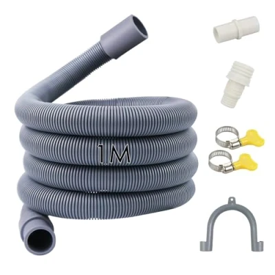 Image of Quanerba Drain Hoses 1 m for Washing Machines, Hose Dryer, Extension, Dishwasher, Waste Water Hose, Dishwasher (1M)