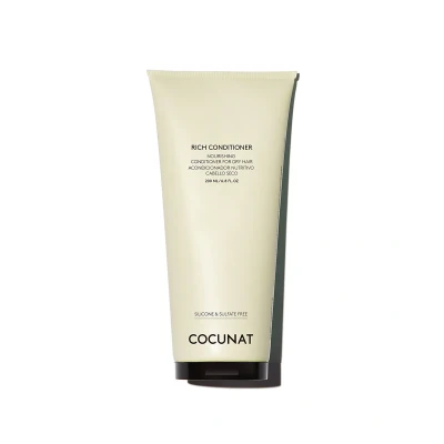 Image of COCUNAT Rich Conditioner Dry, Damaged or Dyed Hair Natural Nutrients Split Ends Frizz Free Silicone Moisturising Curly Method Suitable Instant Detangling 200 ml