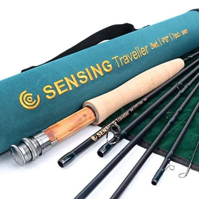 Image of MAXIMUMCATCH Traveler Fly Fishing Rod: 7 piece IM10 Carbon Rod with Cordura tube in 5/6/7/8 weight (9&#039; 8wt)