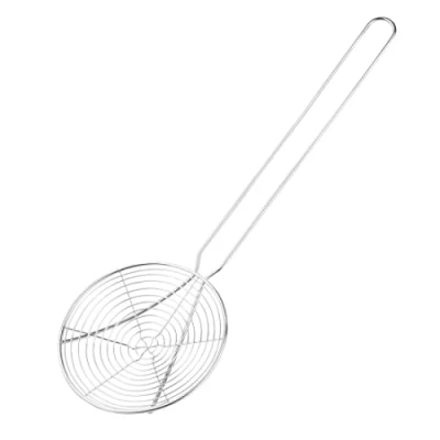 Image of Vogue Spider Strainer 5 inch, Nickel Steel, Dimensions: 395(L) x 140(Dia)mm Use for Deep Fryers, Blanching, Skimming Stocks, C834, Silver