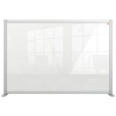 Image of Nobo Clear Acrylic Desk Divider, 1.4 m High, Free Standing Screen System, Premium Plus, 1400 x 1000 mm, 1915490