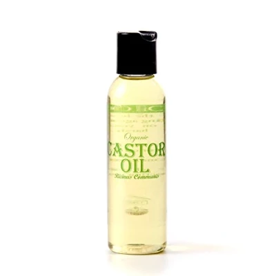 Image of Mystic Moments Organic Castor Carrier Oil 125ml Pure &amp; Natural Perfect For Hair, Face, Nails, Aromatherapy, Massage and Dilution Vegan GMO Free