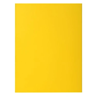 Image of Exacompta Ref 800011E Rocks Square Cut Folder 220 x 310mm in Size, Suitable for Holding A4 Documents, 80gsm Coloured Paper Yellow Colour (Pack of 100)