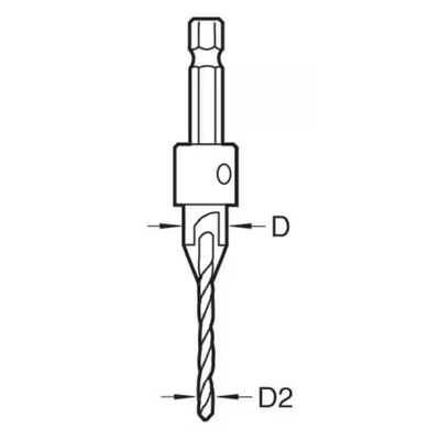 Image of Trend Snappy 9.5mm Diameter Adjustable Countersink with 2.75mm HSS Pilot Drill, Ideal for Hard and Softwoods, SNAP/CS/8