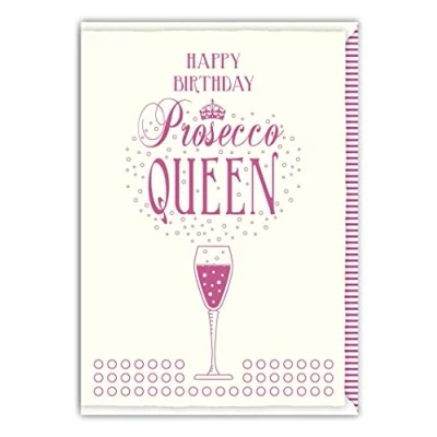 Image of Quire Impressive Card Happy Birthday Queen,Cream/Pink,115x163mm