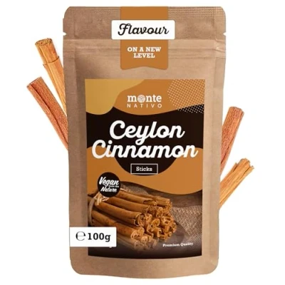 Image of Cinnamon Sticks Monte Nativo (100g) Whole Stick Ceylon Ideal for Cooking, Baking, Mulled Wine and Curry Christmas Spices