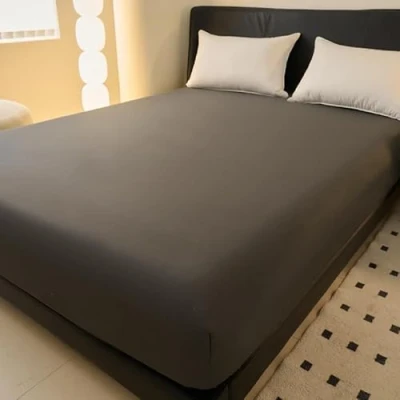 Image of Fitted Sheet Deep Pocket Brushed Velvety Microfiber, Breathable, Extra Soft and Comfortable Wrinkle, Fade, Stain Abrasion Resistant (Grey, King)