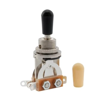 Image of Musiclily 3 Way Short Straight Toggle Switch Pickup Selector for Les Paul/SG Style Electric Guitar,Black Tip