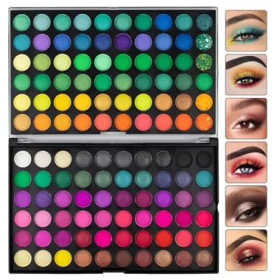 Image of LaRoc Makeup Eyeshadow Palette/Makeup Palette Set of 120 Colours in Neutral, Bold, and Bright Palettes, Summer Tones Make up Palette, High Impact Professional Pigmented Palettes