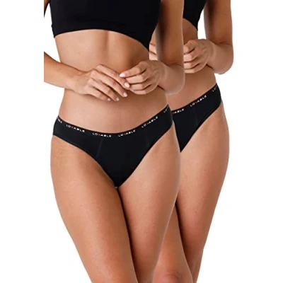 Image of Lovable Women&#039;s Underwear with Stark Fluss Period Panties Bi Pack, Nero, S (Pack of 2)