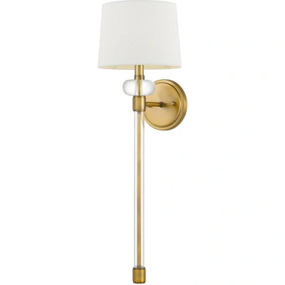 Image of Quoizel Barbour Wall Lamp with Shade Weathered Brass