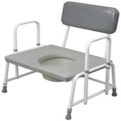 Image of Aidapt Height Adjustable Bariatric Free Standing Commode with Arm Supports, Wipe Clean Seat and Slip Resistant Feet Already Assembled Aid