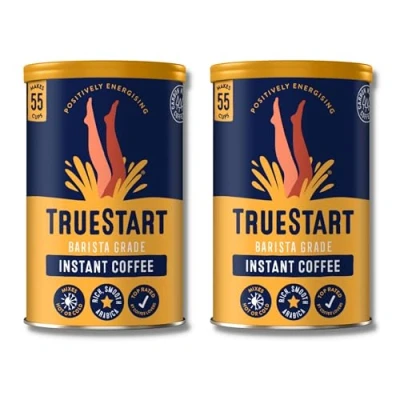 Image of TrueStart Barista Grade Instant Coffee 100g 2 pack (220 Cups), Premium Freeze Dried, Smooth Rich Beans Roast, 100% Full Flavour