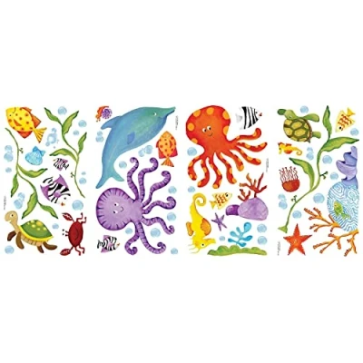 Image of RoomMates Repositionable Childrens Wall Sticker Adventures Under The Sea