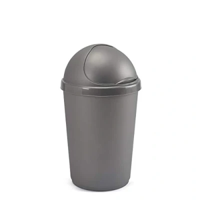 Image of Whitefurze Silver 50 Litres Bullet Bin And Lid
