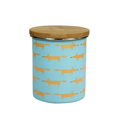 Image of Scion Living Mr Fox Storage Jar Multi Print Blue