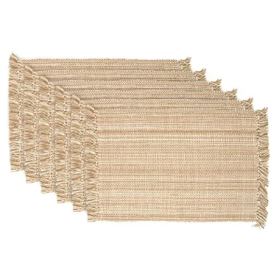 Image of DII Tabletop Collection, Cotton, Taupe, Placemat Set, 13x19