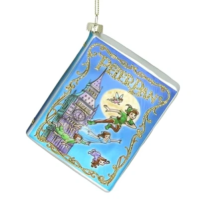 Image of Peter Pan Glass Book Christmas Tree Decoration Gisela Graham