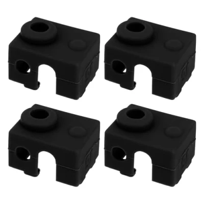 Image of the Lord of Tools 4pcs 3D Printer Heater Block Silicone Socks Cover Hotend Sock Compatible with Prusa MK3 MK3S E3D V6 PT100 Black