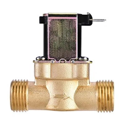 Image of DEWIN 1/2 inch AC 220V Normally Closed Brass Electric Solenoid Magnetic Valve for Water Control