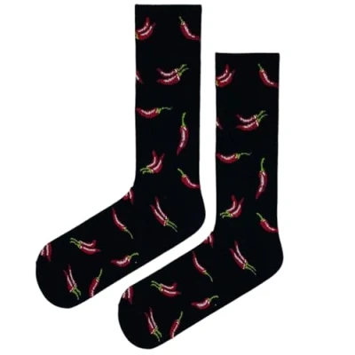 Image of Chilli Peppers Socks/Cute Socks/Unisex Socks/Novelty Socks/Fun Socks/Christmas Gifts