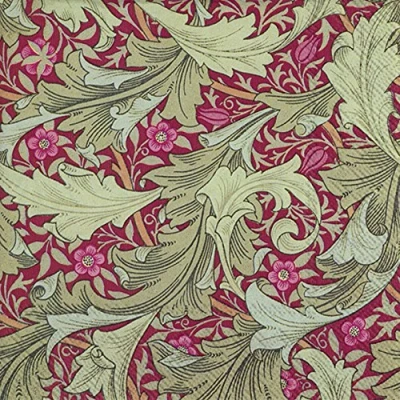 Image of IHR GRANVILLE (V&amp;A) bordeaux Luncheon Paper Table Napkins 20 in a pack 33cm square