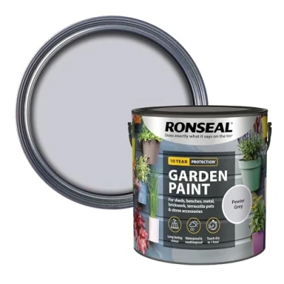 Image of Ronseal Garden Paint Pewter Grey 2.5L