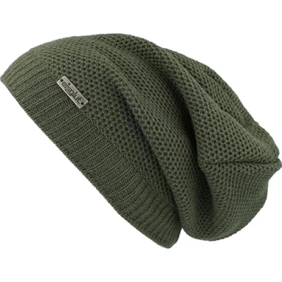 Image of Eisglut Knitted hat Zinal Made in Germany, Olive, One Size Fits All
