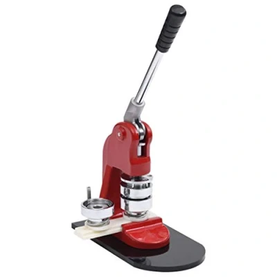 Image of vidaXL Badge Maker Machine with 37mm Circle Cutter User friendly Pin Button Die Set, Precise Slide Operation