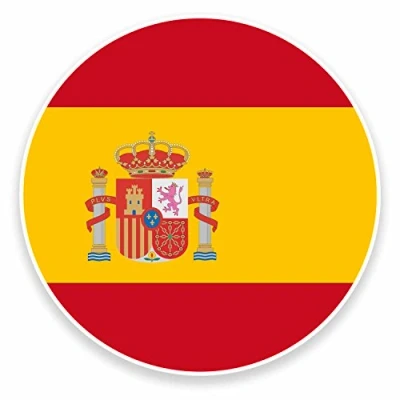 Image of 2 x 10cm Spanish Flag Vinyl Sticker Decal Laptop Car Bike Travel Tag Spain #9514 (10cm Wide High)