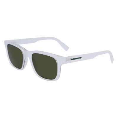Image of Lacoste Boys&#039; Sunglasses L3656S Matte Crystal with Solid Green Lens