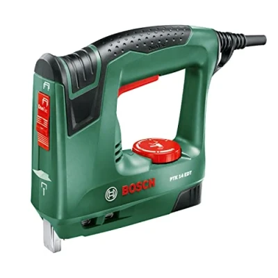 Image of Bosch Home and Garden Stapler PTK 14 EDT (delivered with 1000 staples, type 53, length 10 mm), Green