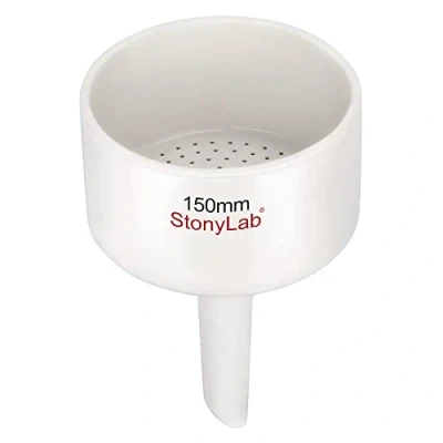 Image of stonylab Porcelain Buchner Funnel 150 mm, Filter OD 15 cm for Laboratory