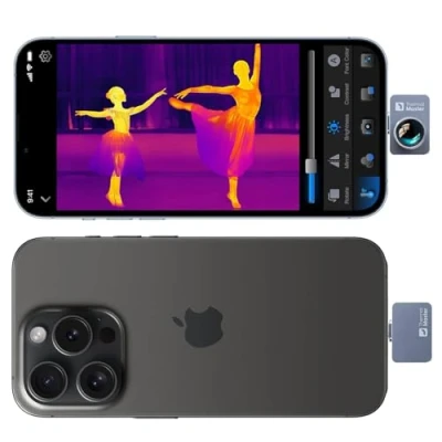Image of Thermal Imaging Camera P2 Pro Android with Macro Lens for PCB Inspection Infrared 1112℉ Prof High Temp. 15x Zoom Smallest Imager 9g