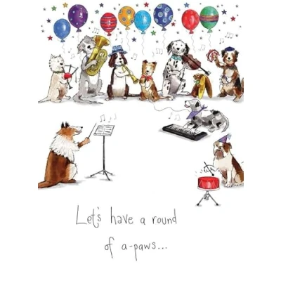 Image of Noel Tatt Male/Female Birthday Card General Funny for Men/Women Dog Music Party with an Embossed Foil Finish Eco Friendly &amp; Recyclable