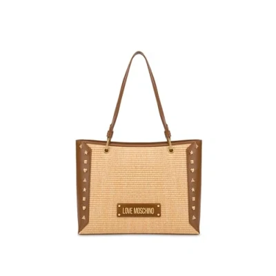 Image of Love Moschino Timeless Handbag, Women&#039;s, Size: ONE, Natural/camel