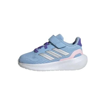Image of adidas Sportswear Runfalcon 5 Trainers Glow blue silver metallic clear pink for kids, Size: 4K,